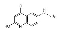 4-chloro-6-hydrazinyl-1H-quinolin-2-one结构式