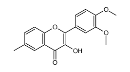 2-(3,4-dimethoxyphenyl)-3-hydroxy-6-methylchromen-4-one结构式