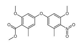 methyl 2-methoxy-4-(3-methoxy-5-methyl-4-nitrophenoxy)-6-methylbenzoate Structure