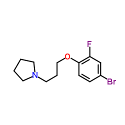 1-(3-(4-溴-2-氟苯氧基)丙基)吡咯烷结构式