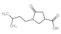 1-(3-甲基丁基)-5-氧代吡咯烷-3-羧酸结构式