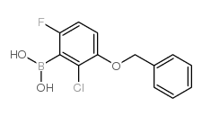 3-苄氧基-2-氯-6-氟苯硼酸结构式