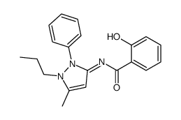 2-hydroxy-N-(5-methyl-2-phenyl-1-propylpyrazol-3-ylidene)benzamide Structure
