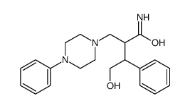 4-hydroxy-3-phenyl-2-[(4-phenylpiperazin-1-yl)methyl]butanamide Structure