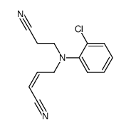 N-(β-cyanoethyl)-N-(o-chlorophenyl)-4-amino-2-butenenitrile结构式