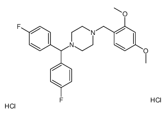 1-[bis(4-fluorophenyl)methyl]-4-[(2,4-dimethoxyphenyl)methyl]piperazine,dihydrochloride结构式