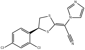 (E)-2-(4-(2,4-dichlorophenyl)-1,3-dithiolan-2-ylidene)-2-(1H-imidazol-1-yl)acetonitrile Structure