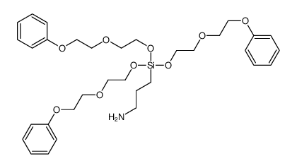 3-[tris[2-(2-phenoxyethoxy)ethoxy]silyl]propan-1-amine结构式