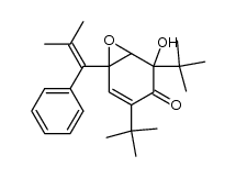 2,4-di-tert-butyl-2-hydroxy-6-(2-methyl-1-phenylprop-1-en-1-yl)-7-oxabicyclo[4.1.0]hept-4-en-3-one Structure