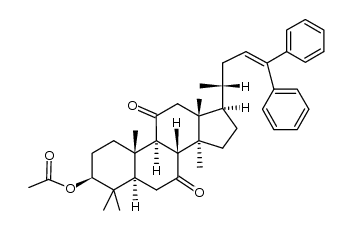 3β-acetoxy-24,24-diphenyl-25,26,27-trinor-lanost-23-ene-7,11-dione Structure