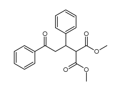 2-(3-oxo-1,3-diphenylpropyl)malonic acid dimethyl ester结构式
