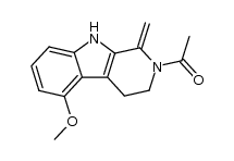 2-acetyl-5-methoxy-1-methylene-1,2,3,4-tetrahydro-β-carboline结构式