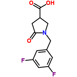 1-(3,5-Difluorobenzyl)-5-oxopyrrolidine-3-carboxylic acid structure