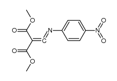 1,1-bis(methoxycarbonyl)-N-nitrophenylketene imine Structure