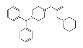 1-benzhydryl-4-[2-(piperidin-1-ylmethyl)prop-2-enyl]piperazine Structure