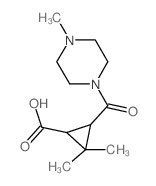 2,2-dimethyl-3-[(4-methylpiperazin-1-yl)carbonyl]cyclopropanecarboxylic acid结构式