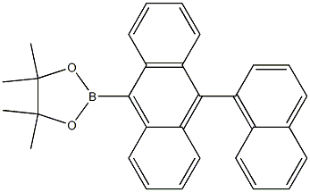 4,4,5,5-四甲基-2-[10-(1-萘基)蒽-9-基]-1,3,2-二氧环戊硼烷结构式