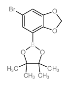 2-(6-Bromobenzo[d][1,3]dioxol-4-yl)-4,4,5,5-tetramethyl-1,3,2-dioxaborolane Structure