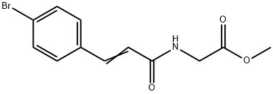 Glycine, N-[3-(4-bromophenyl)-1-oxo-2-propen-1-yl]-, methyl ester Structure