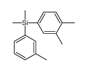(3,4-dimethylphenyl)-dimethyl-(3-methylphenyl)silane结构式