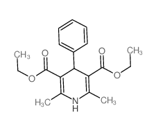 2,6-二甲基-4-苯基-1,4-二氢吡啶-3,5-二羧酸二乙酯结构式