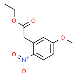 Benzeneacetic acid, 5-Methoxy-2-nitro-, ethyl ester Structure