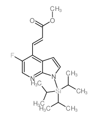 (E)-甲基3-(5-氟-1-(三异丙基甲硅烷基)-1H-吡咯并[2,3-b] 吡啶-4-基)丙烯酸酯结构式