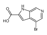 4-溴-1H-吡咯并[2,3-c]吡啶-2-羧酸结构式