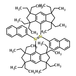 (E)-1,2-Bis(2-naphthyl)-1,2-bis(1,1,3,3,5,5,7,7-octaethyl-1,2,3,5,6,7-hexahydro-s-indacen-4-yl)disilene Structure
