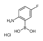 2-Amino-5-fluorophenylboronic acid, HCl结构式