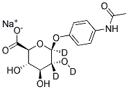 4-Acetamidophenyl β-D-glucuronide-d3 sodium Structure