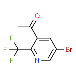 1-(5-溴-2-(三氟甲基)吡啶-3-基)乙酮结构式