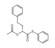 (+)-1-((phenylthio)carbonyl)-3-phenylpropyl acetate结构式