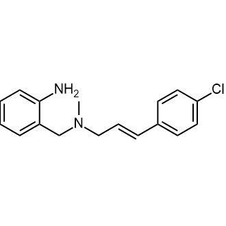 (E)-2-(((3-(4-氯苯基)烯丙基)(甲基)氨基)甲基)苯胺结构式