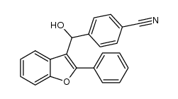 4-(hydroxy(2-phenylbenzofuran-3-yl)methyl)benzonitrile结构式