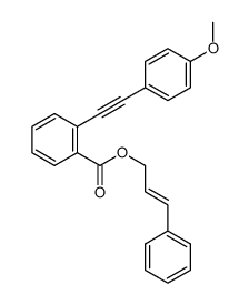 (2E)-3-phenylprop-2-en-1-yl 2-[(4-methoxyphenyl)ethynyl]benzoate结构式