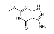 3-amino-4,5-dihydro-6-methylthio-4-oxo-1H-pyrazolo<3,4-d>pyrimidine Structure