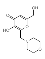 4H-Pyran-4-one,3-hydroxy-6-(hydroxymethyl)-2-(4-morpholinylmethyl)-结构式