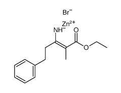 zinc(II) (1-ethoxy-2-methyl-1-oxo-5-phenylpent-2-en-3-yl)amide bromide Structure