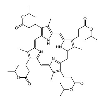propan-2-yl 3-[3,8,13,18-tetramethyl-7,12,17-tris(3-oxo-3-propan-2-yloxypropyl)-21,22-dihydroporphyrin-2-yl]propanoate结构式