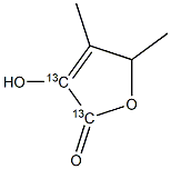 [13C2]-4,5-二甲基-3-羟基-2(5H)-呋喃酮结构式