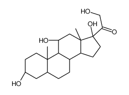 3β,11β,17α,21-Tetrahydroxy-5β-pregnan-20-one结构式