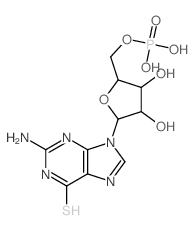 5'-Guanylic acid,6-thio- Structure