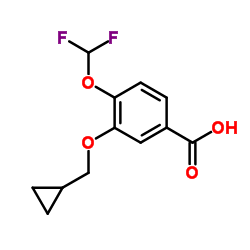 3-Cyclopropylmethoxy-4-difluoromethoxybenzoic Acid Structure
