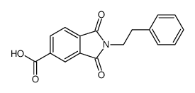 1,3-dioxo-2-phenethyl-2,3-dihydro-1h-isoindole-5-carboxylic acid Structure