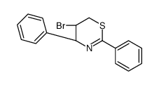 (4S,5R)-5-bromo-2,4-diphenyl-5,6-dihydro-4H-1,3-thiazine结构式