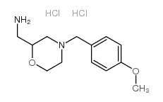 C-[4-(4-甲氧基-苄基)-吗啉-2-基]-甲胺双盐酸盐结构式