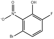 3-溴-6-氟-2-硝基苯酚结构式