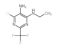 4,5-Pyrimidinediamine,6-chloro-N4-ethyl-2-(trifluoromethyl)-结构式