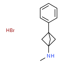 N-甲基-3-苯基双环[1.1.1]戊-1-胺氢溴酸盐结构式